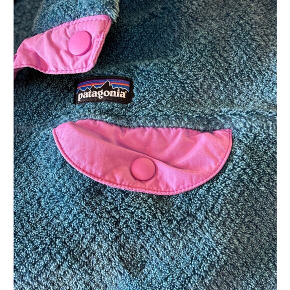 Patagonia Pullover Sweatshirt Girls XXL 16/18 Blue Polartec Snap-T Fleece - Picture 5 of 11